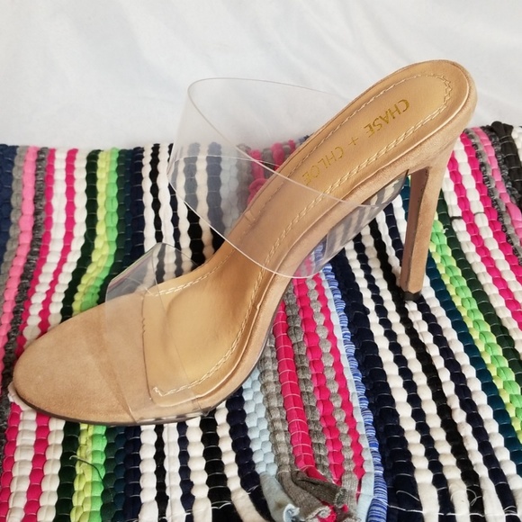 Clear Strap Nude Mule Heel - Picture 6 of 8